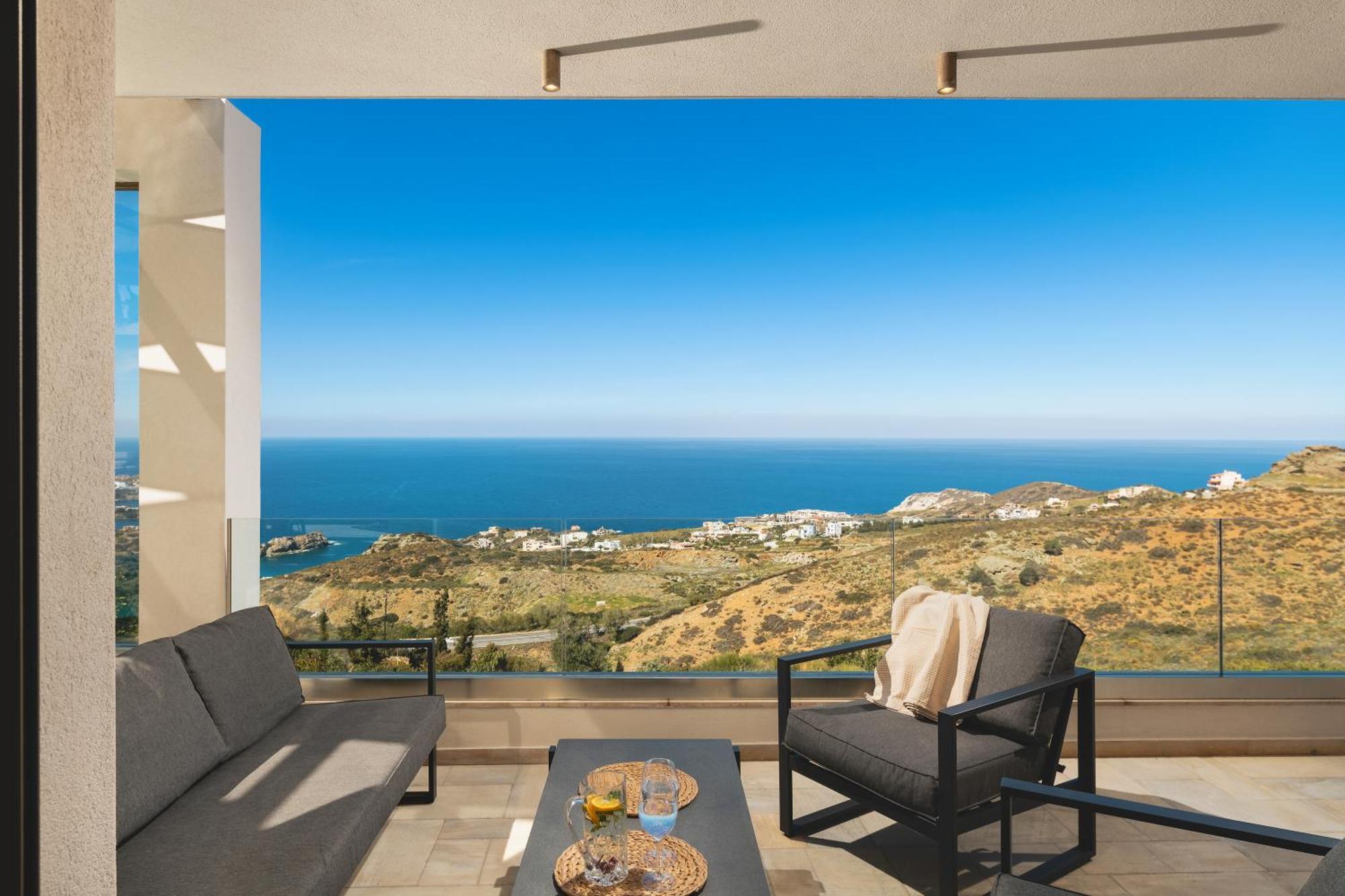 Minimalist Mediterranean Blue Key Villa With Sea View & Infinity Heated Pool Agia Pelagia Zewnętrze zdjęcie