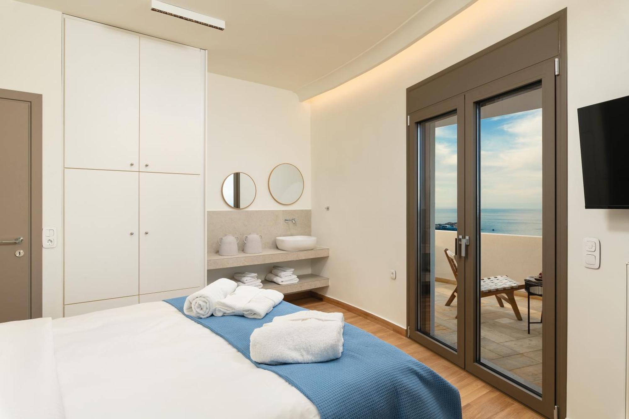 Minimalist Mediterranean Blue Key Villa With Sea View & Infinity Heated Pool Agia Pelagia Zewnętrze zdjęcie
